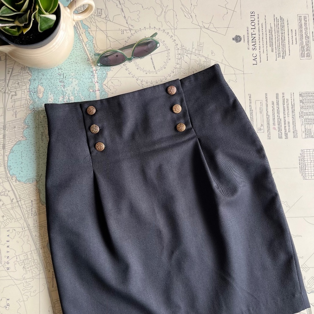 Vintage Anthony Saks Double Button Sailor Skirt